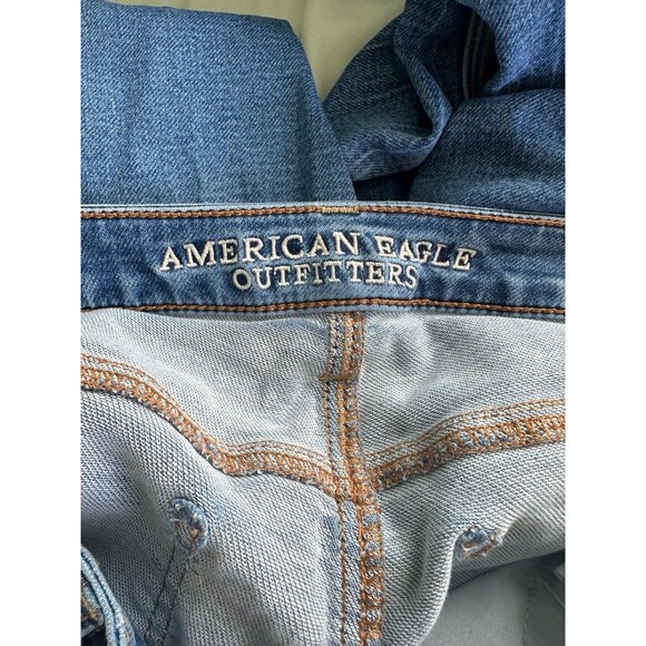 American Eagle Outfitters High Waisted AEO Jogger Elastic Ankle Denim Jeans 4 - Picture 5 of 6